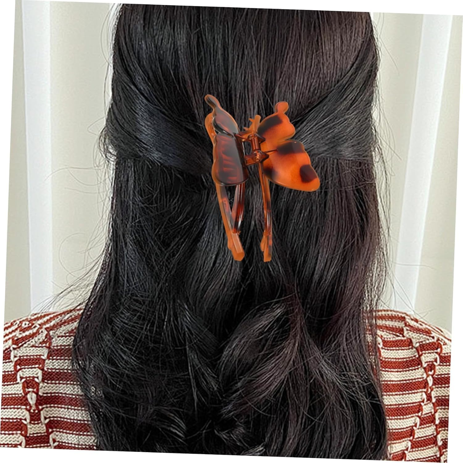 Fokmuaex Butterfly Hair Claw Clip for Women, 1PCS Tortoise Shell Hair Clips, Elegant Hair Accessories for Women, Daily Use & Special Occasions image number 1