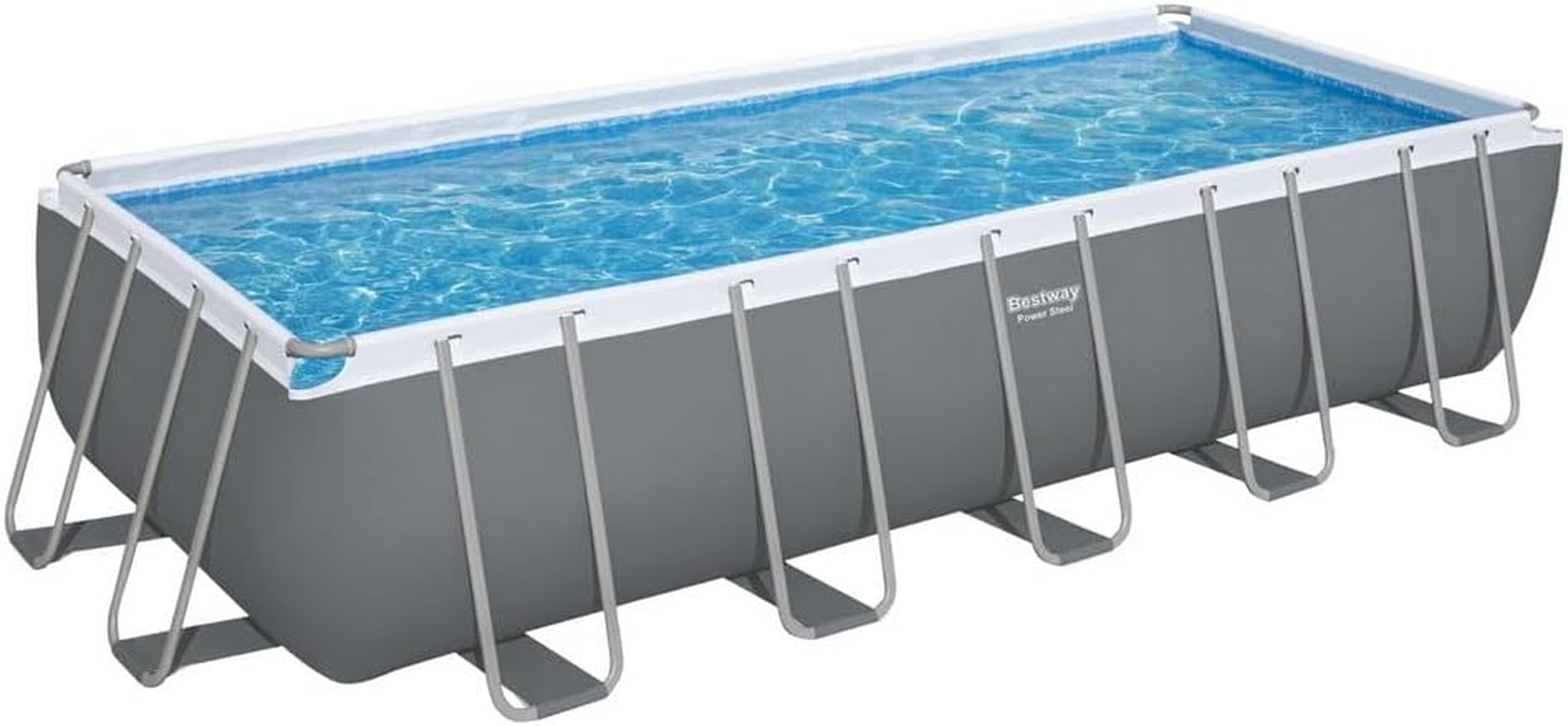 Swimming Pool above Ground Pools Steel Filter Pump Ladder 640X274X132Cm image number 6