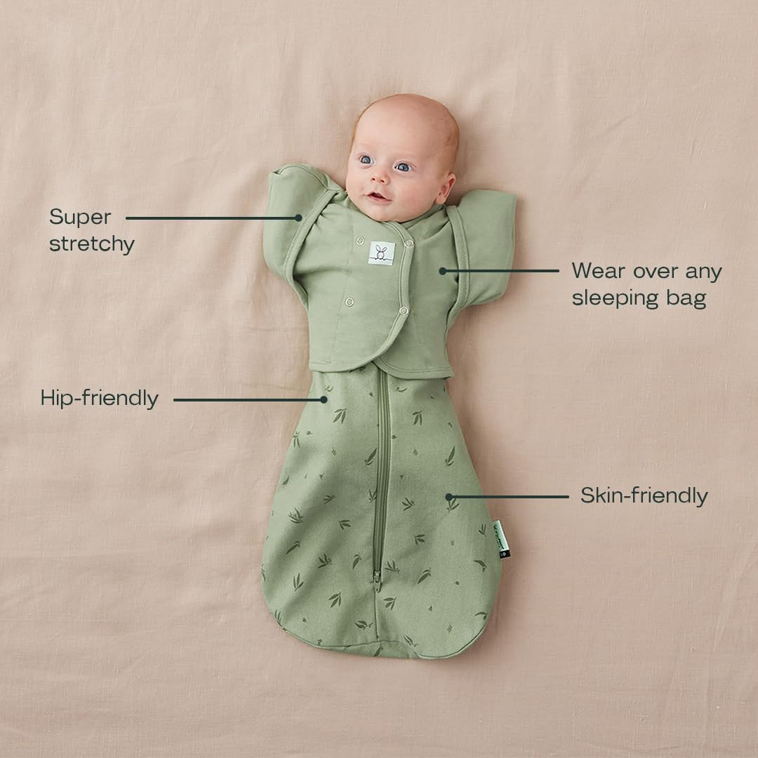 Ergopouch 0.2 Tog Butterfly Cardi for 2-6 Months Baby, Willow image number 1