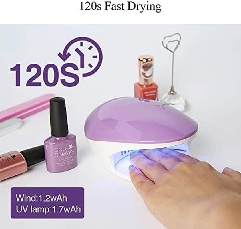 Touchbeauty Mini Nail Dryer for Regular Polish: 2 in 1 Nail Dryer with Fan and UV Light - Portable Electric Manicure Tool for Quick Drying of Regular Polish at Home - Perfect for Kids image number 4