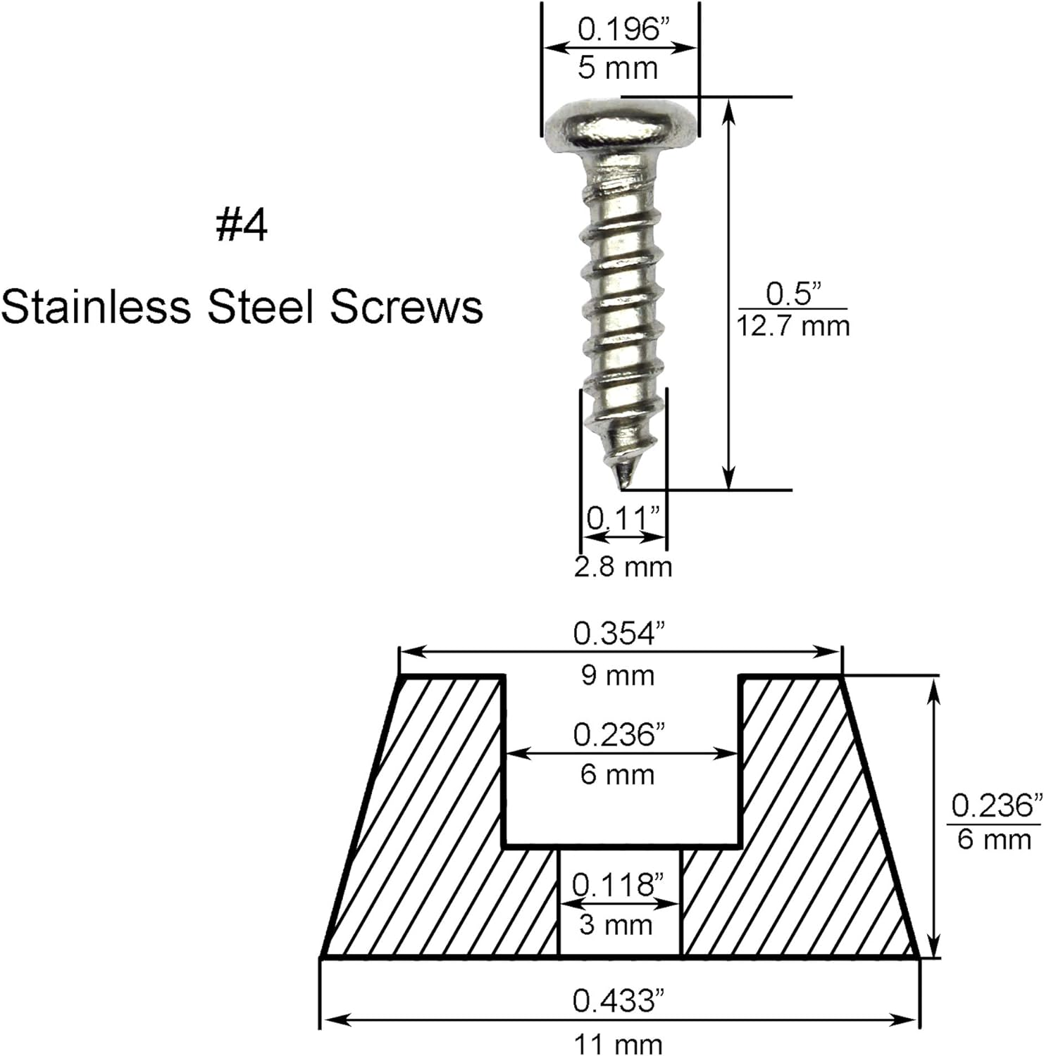 Cutting Board Feet with Stainless Screws, Black round Non Slip Rubber Feet for Cutting Board, Furnitrue & Electronics, 100 Pack image number 4