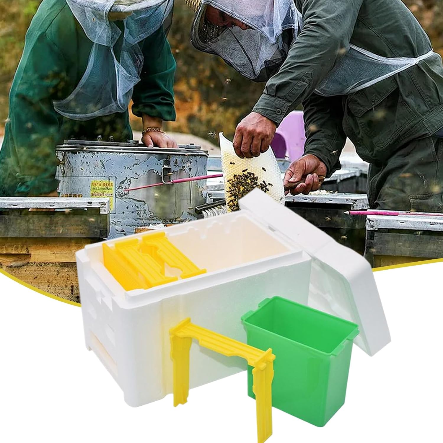 Box for Bees, Pollinator House Kit, Beekeeping Starter Set, Insulated Design, Easy Assembly, 24X15X16.5Cm, for Farm, Pollinating, Mating, Breeding, Winter, Harvest, Backyard, Patio image number 4