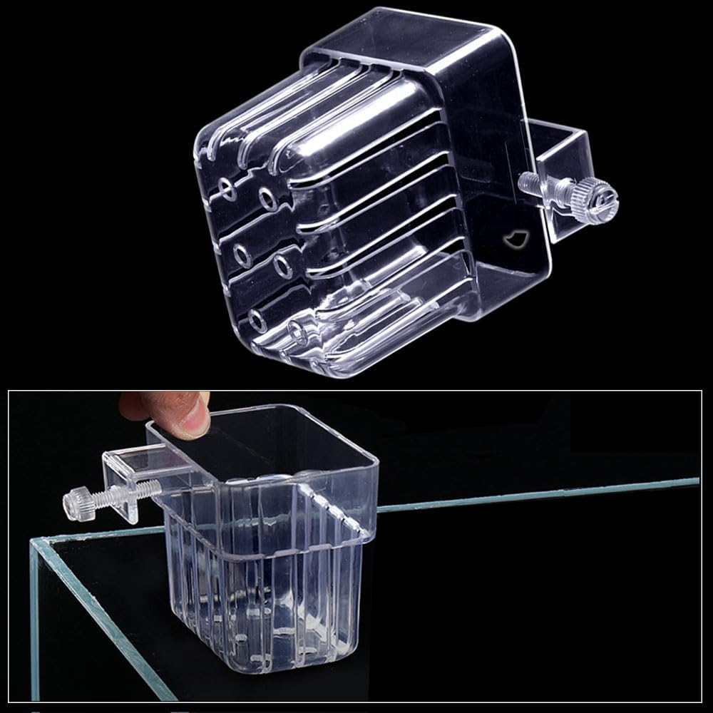 Esforzarse 8 Pcs Clear Aquarium Plant Holder with Hooks, Aquarium Plant Holders with Hooks, Top Hanging Designed Planter Cups, Ideal for Aquarium Plant Cultivation & Water Feature D&eacute;cor image number 1