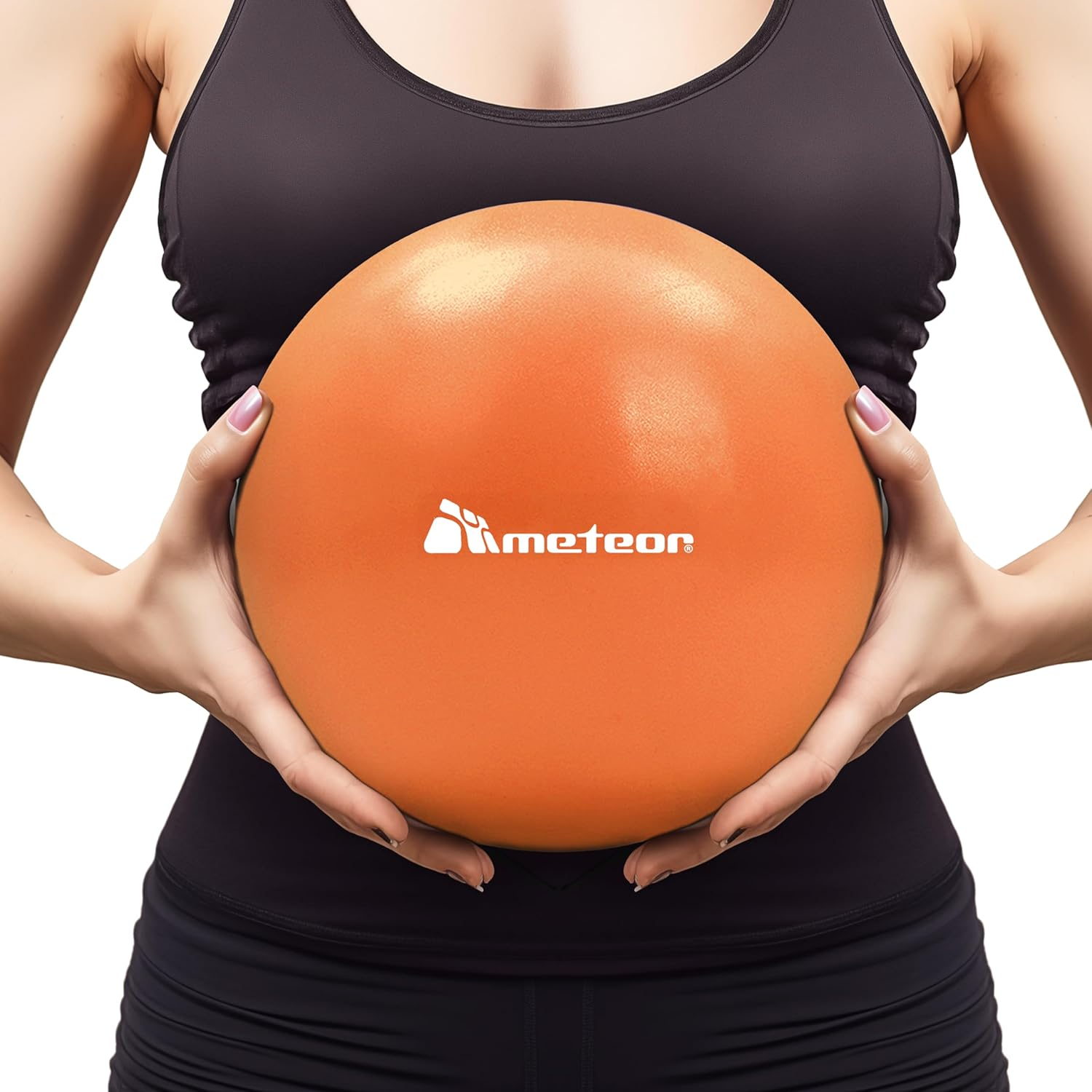 Meteor 2Pcs Mini Pilates Ball (25Cm) - Small Swiss Ball, Exercise Ball, Fitness Ball, Barre Ball - Ideal for Yoga, Pilates, Therapy & Relaxation image number 1