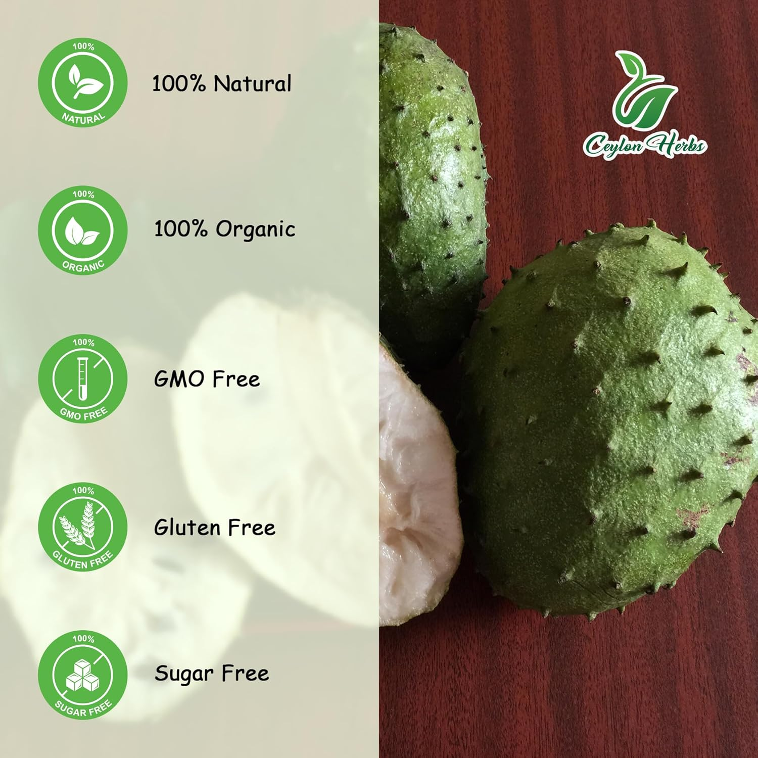 200G Soursop Fruit Chunks - Pure Naturally Dried for Snacks Smoothies and Culinary Use Healthy Dried Fruit image number 1