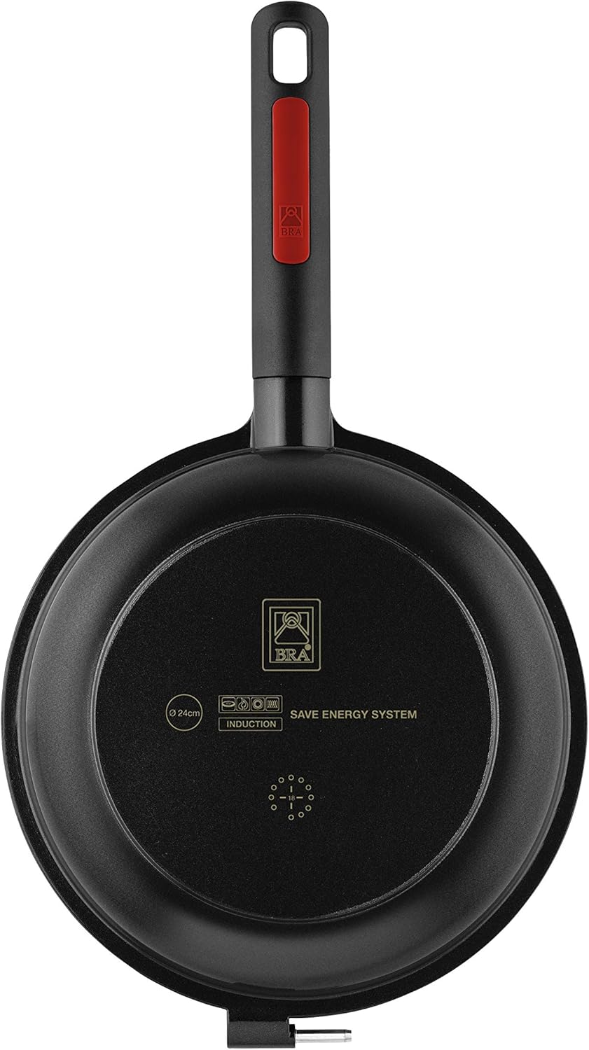 BRA Dupla Premiere - Double Pan for Potato Omelettes, Diameter 24 Cm, Cast Aluminium, Triple Layer Non-Stick Coating, 100% Pfoa-Free, Suitable for All Hob Types