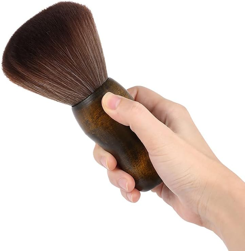AIMALL Large Neck Brush,Hair Cutting Neck Duster Brush Barber Hair Removal Brush Made of Advanced Wood,Suitable for Any Hairdressing Shop or Salon - Easy-Grip, Stand-Up Design image number 1