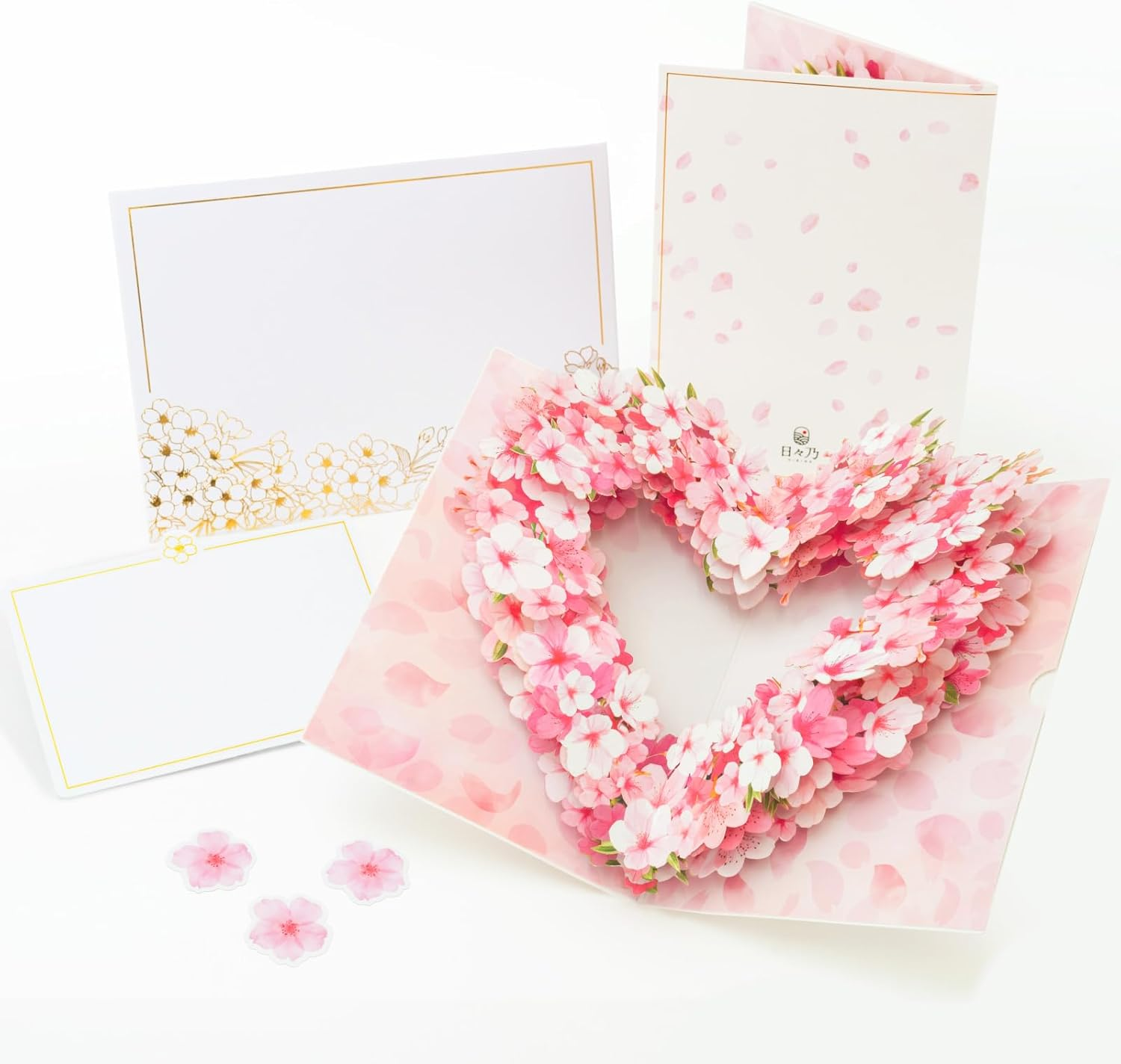 3D Pop-Up Sakura Heart Card with Slide-Out Message Note &ndash; Handcrafted Floral Design &ndash; Perfect for Mother&rsquo;S Day, Anniversaries, Birthdays, and More &ndash; Designed in Japan image number 2