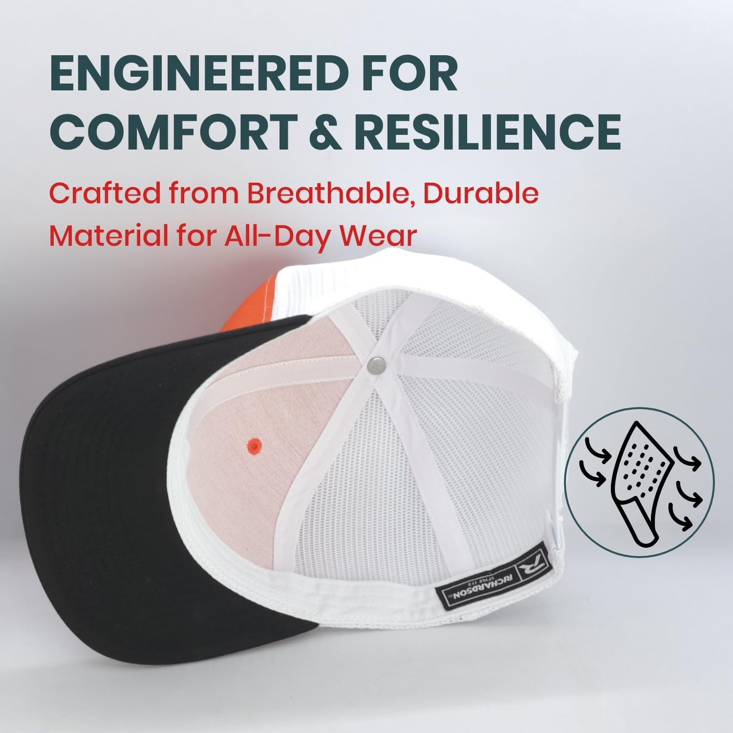 Northern Territory Supporters Hat, Richardson 112 Trucker Cap, Bold 'NT' Text, Adjustable Snapback Closure, Breathable, Cotton-Poly Front Panel, Mesh Back, Sports & Casual Wear, Red-White-Black image number 6