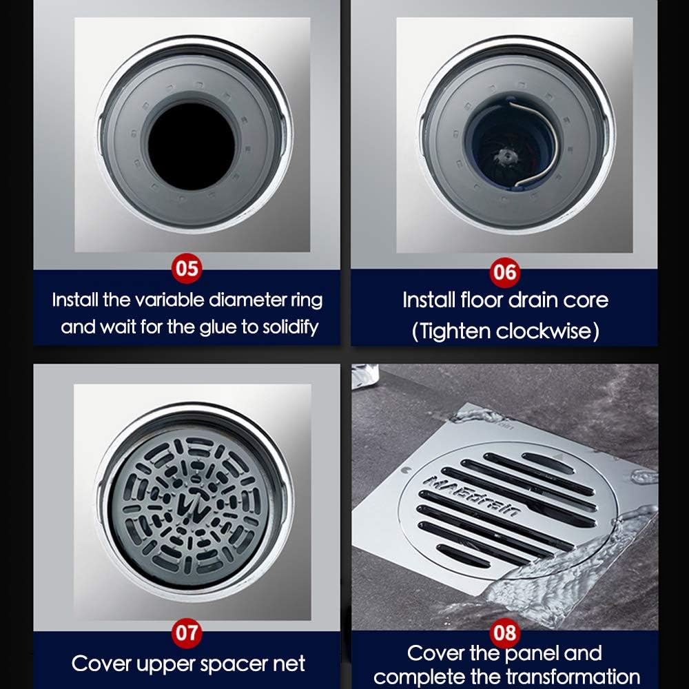 Shower Floor Drain Backflow Preventer One Way Drain Valve Sewer Core Magnetic Drainage Insert Drain Plug Oversized(2-3.9In Hole) (Suitable for Tube Depth 2.56-4.13In) (Caliber 2-3.9In,Depth 3.15In) image number 4