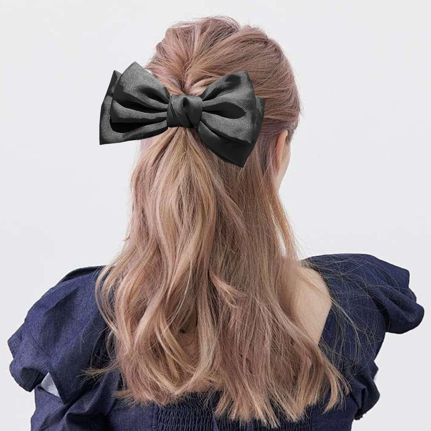 Pack of 3 Bow Hair Ties, Simple Hair Accessories, Cute Hair Accessories, Durable Elastic Hair Ties, Hair Fixing Tools image number 5