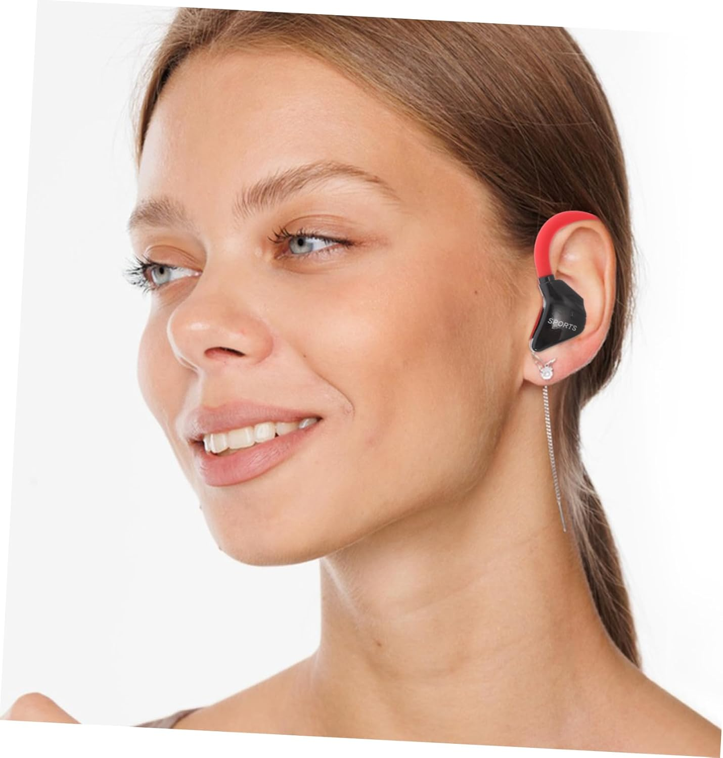 KOMBIUDA Wired Ear Hook Headset In-Ear Earphones 3.5Mm Plug for Sports Running Waterproof Wired Headphones Inline Control for Active Users