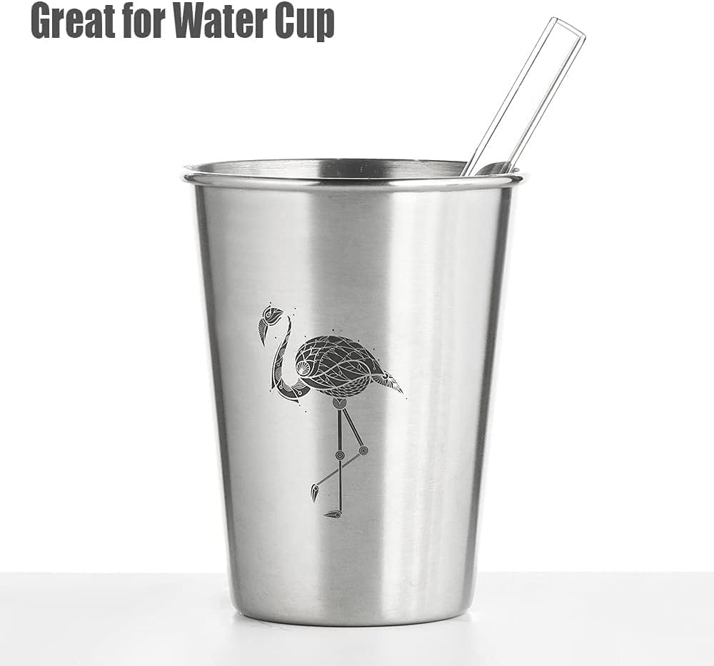 Alink Short Glass Straws, 6 in X 10 Mm Clear Straws for Cocktails, Whiskey, Coffee, Pack of 8 with Cleaning Brush image number 6