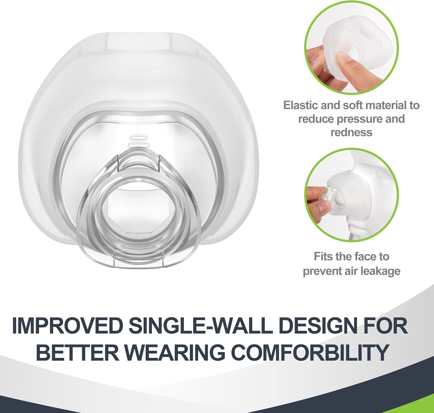 Replacement Set for WISP, Including Cushion(L), Silicone Frame, Headgear, Tube and Clips in One Pack, Great-Value Supplies by Airsmart image number 4