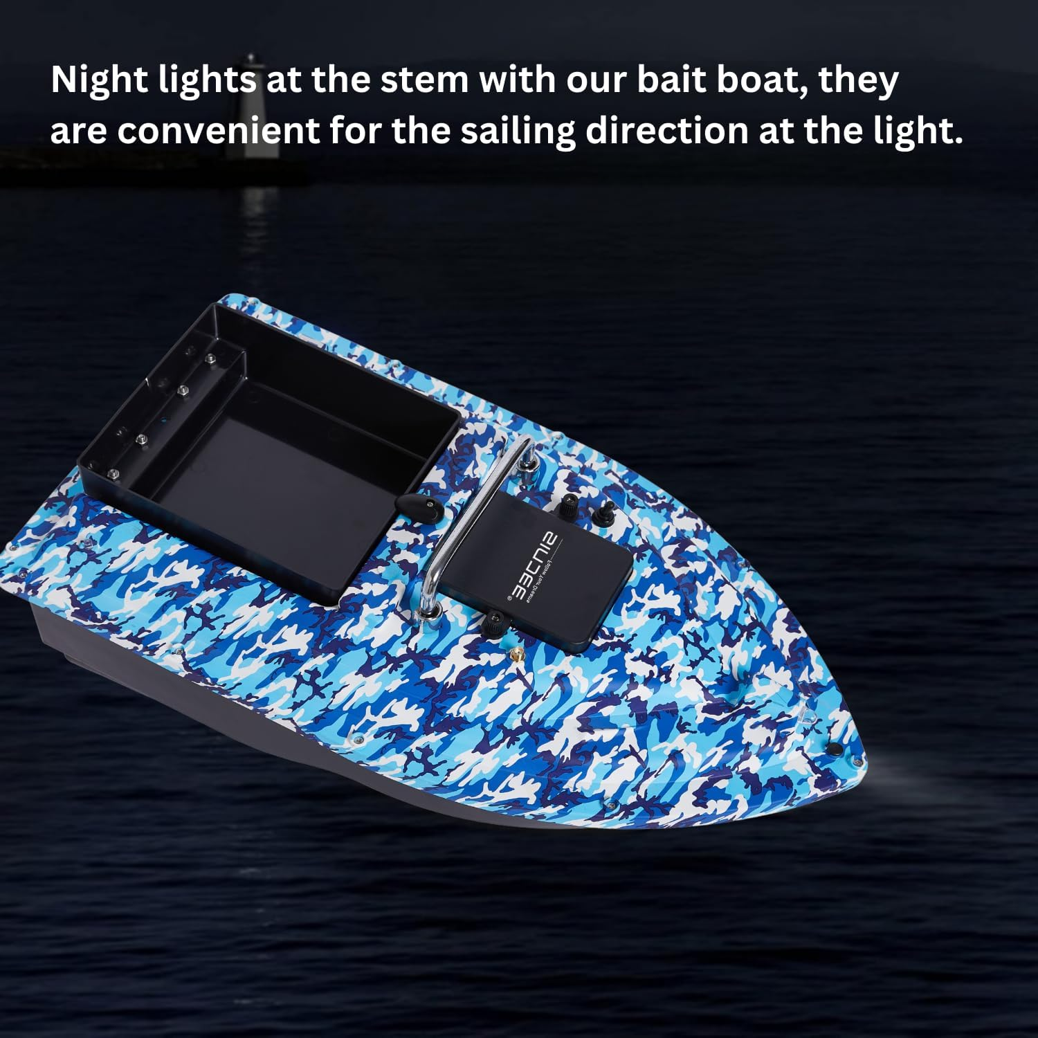 Bait Boat, RC Bait Boat, 546-Yard Range Remote Control, 4.4Lb Loading Capacity, Dual Motor & Battery System | Long-Range Fishing Bait for Serious Anglers image number 2