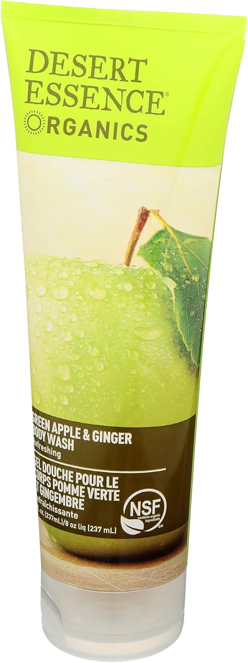Desert Essence Body Wash, Green Apple and Ginger, 8 Fluid Ounce