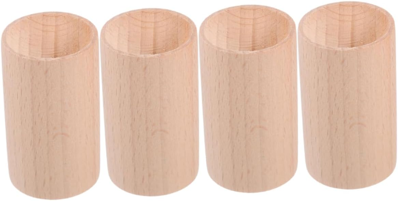 DECOMELODY 4Pcs Aromatherapy Essential Oil Base Holder Mini Wood Display Stand for Scent Diffuser Home Fragrance Stand