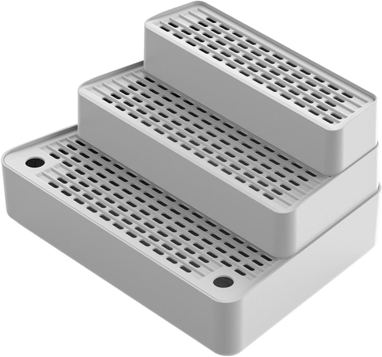 Generic Litter Box Ramp, Step Stool, Removable Mat, Washable Pad, Easy to Clean, Cat Litter Stairs, 3 Steps for Small Cats, Light Gray - Dark Gray image number 3