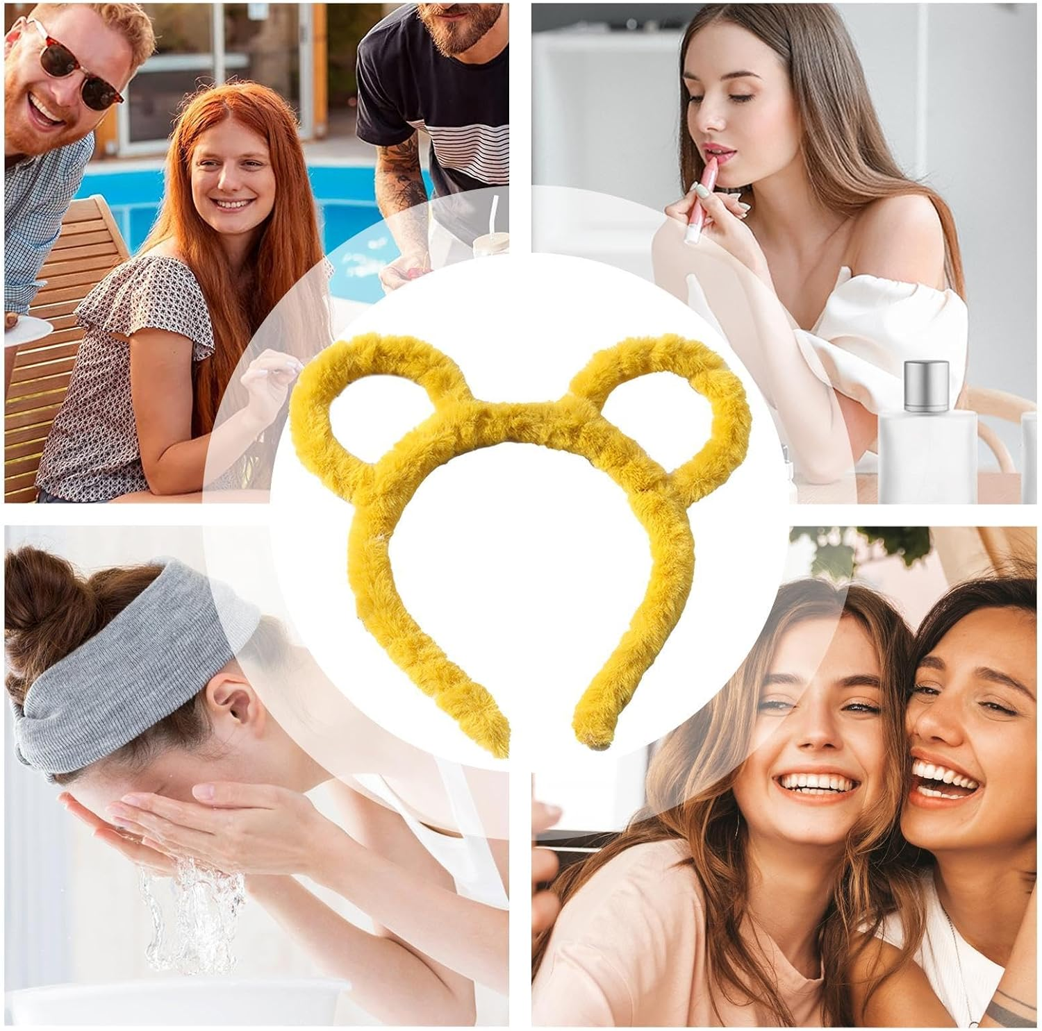 Cute Makeup Headband, Headbands for Women for Washing Face - Cute Makeup Headband for Women - Plush Headband, Soft Decorative Hair Accessories, Makeup Skincare Headband, Luminous image number 6