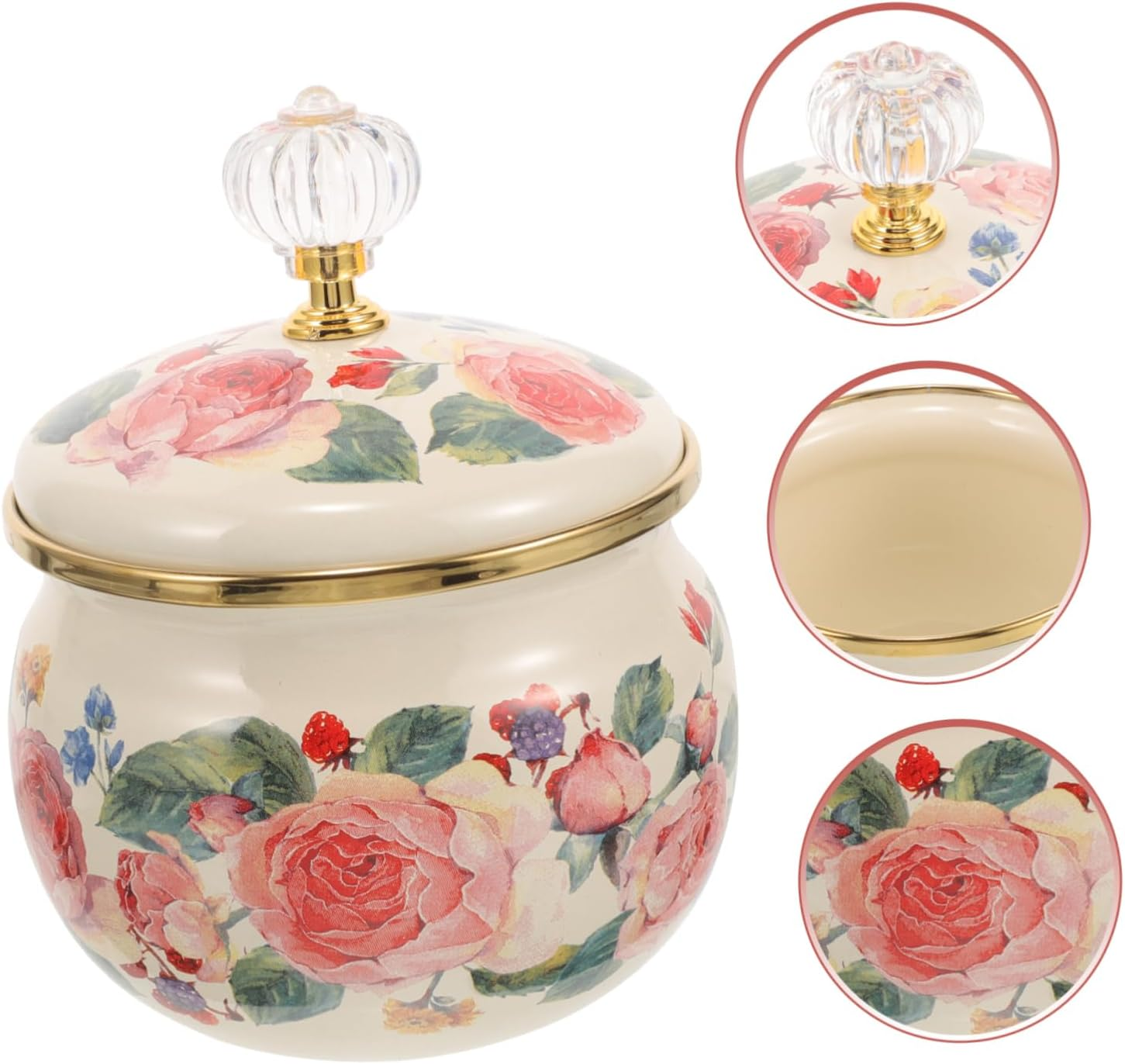 Mikinona Enamel Spice Jar for Home and Restaurant for Seasoning and Candy Storage and Functional image number 5