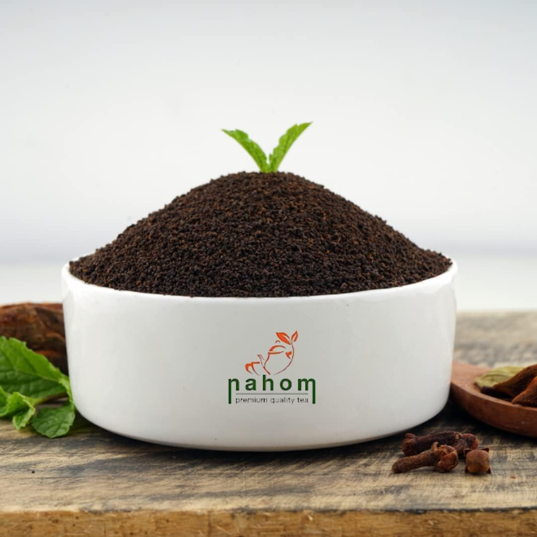 NAHOM Premium CTC Assam Black Tea & English Breakfast Tea | Strong, Full Bodied, Bold, Delicious| Perfect for Kombucha, Iced Tea & Irish Breakfast Tea - 3.53Oz | 100G - Pouch image number 3