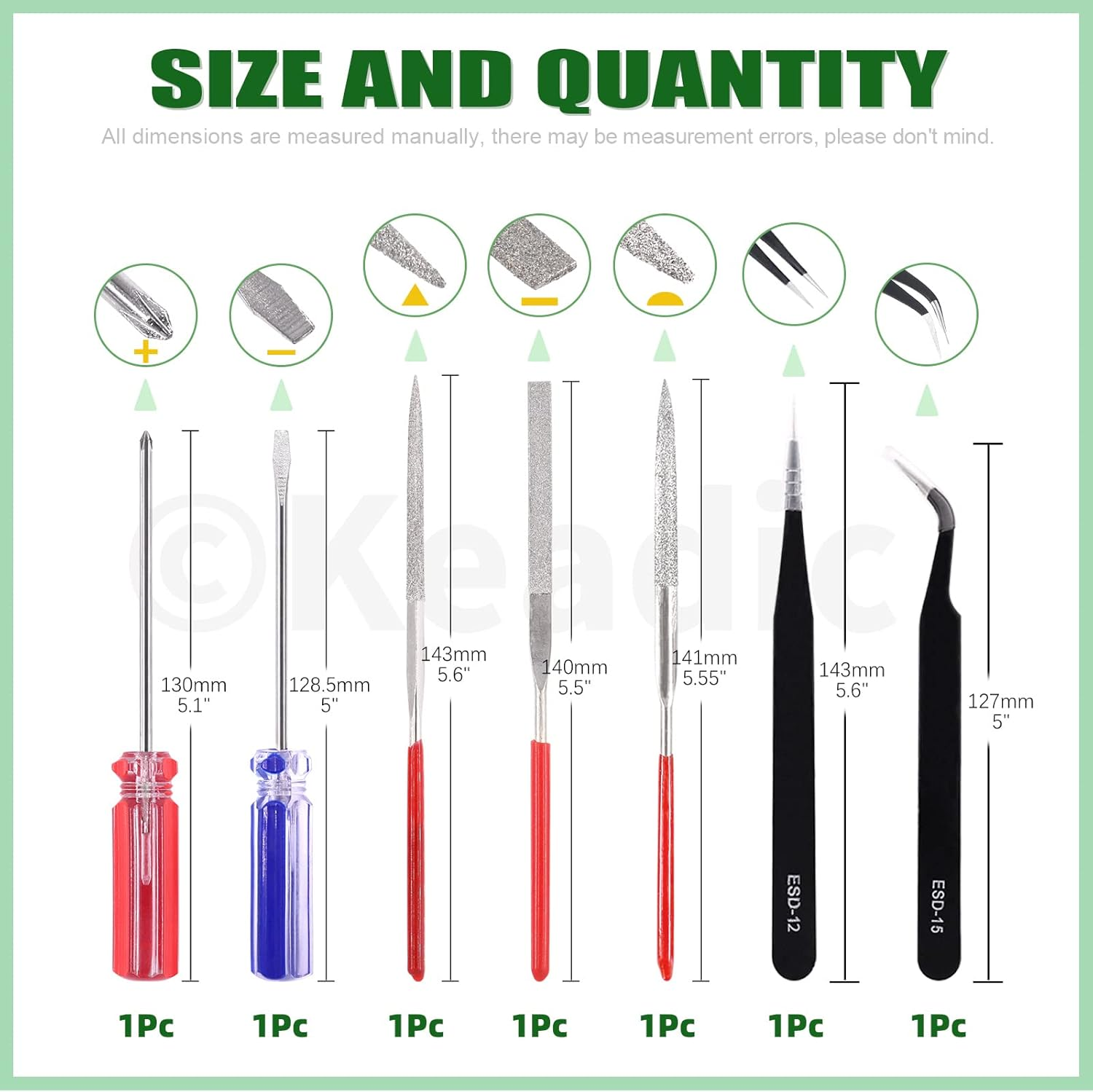 Keadic 37Pcs Gunpla Tool Paint Kit Includes Professional Gundam Model Basic Tools, Painting Stand Base Holder and Alligator Clip Sticks Modeling Tools for Airbrush Hobby Model Building Parts Assemble image number 5