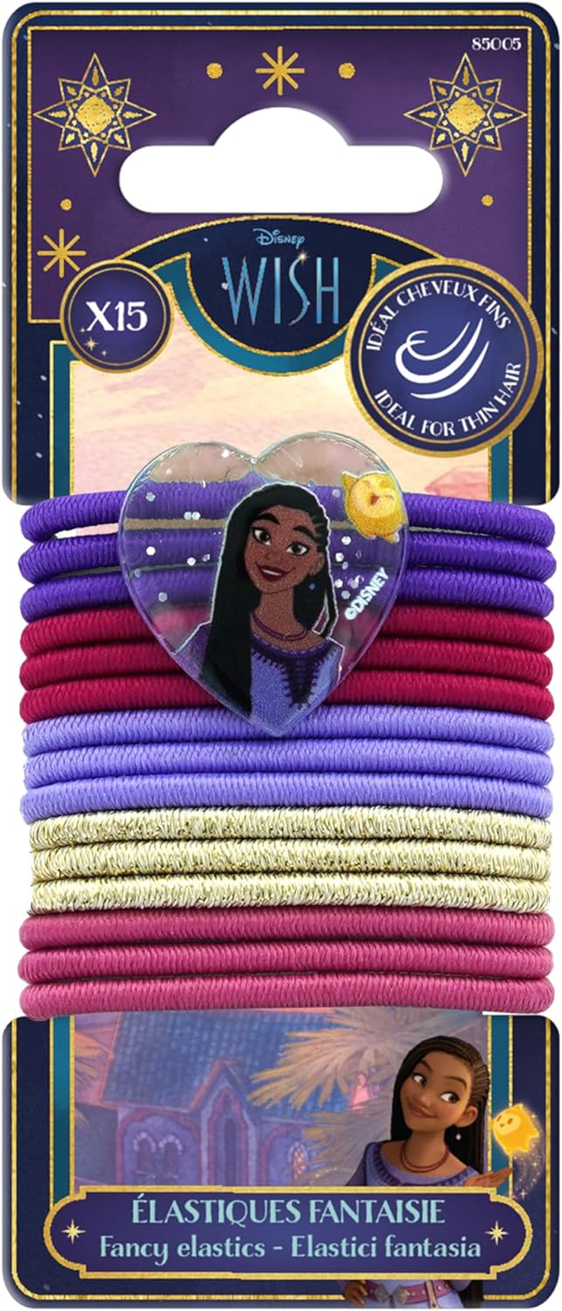 Disney WISH Pack of 15 Thin Hair Bobbles for Thin And/Or Short Hair Official Product Disney