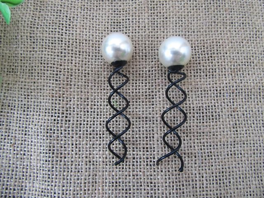 12Packs X 2Pcs Spiral Twist Screw Hair Pin Bobby Clip Tie Ponyta image number 1