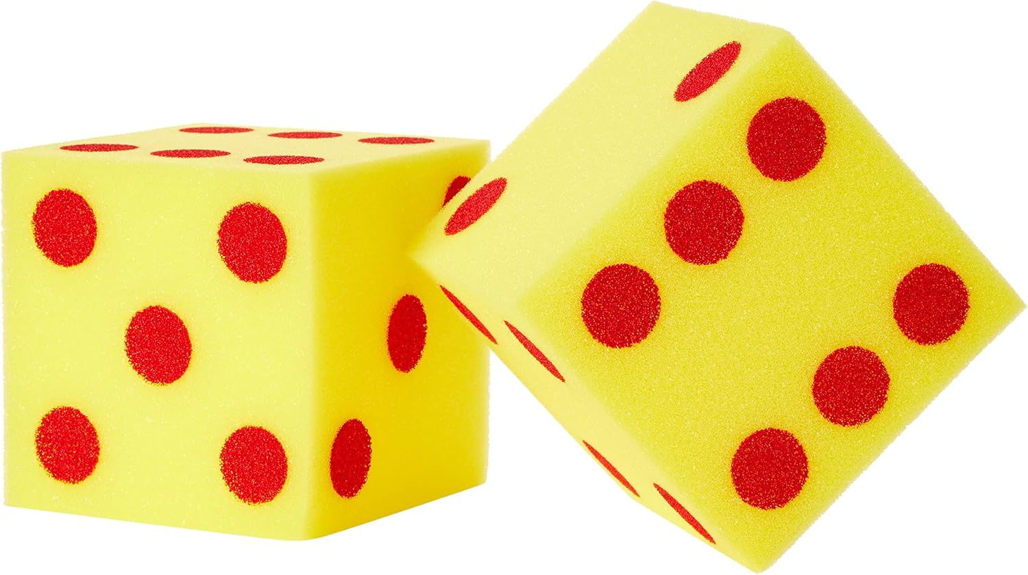 Giant Soft Cubes Dot Dice, 5 Inch Cube Square, Jumbo Dice, Math Games, Early Math, 2 Pieces, Ages 3+ image number 2