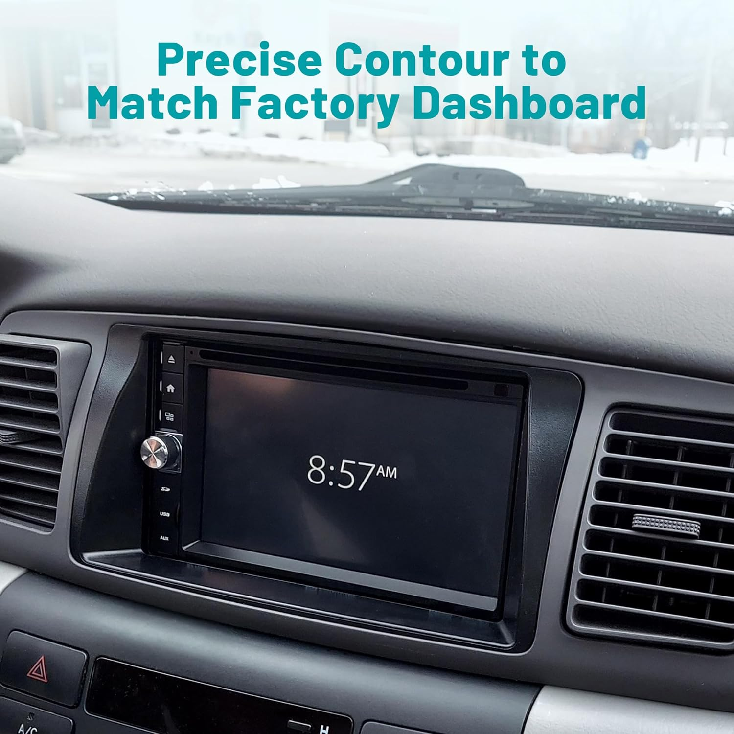 Nuith Double DIN Aftermarket Radio Installation Dash Kit for 2003-2008 Toyota Corolla Radio Dash Stereo Mounting Installation Trim Bezel Bracket Kits image number 5