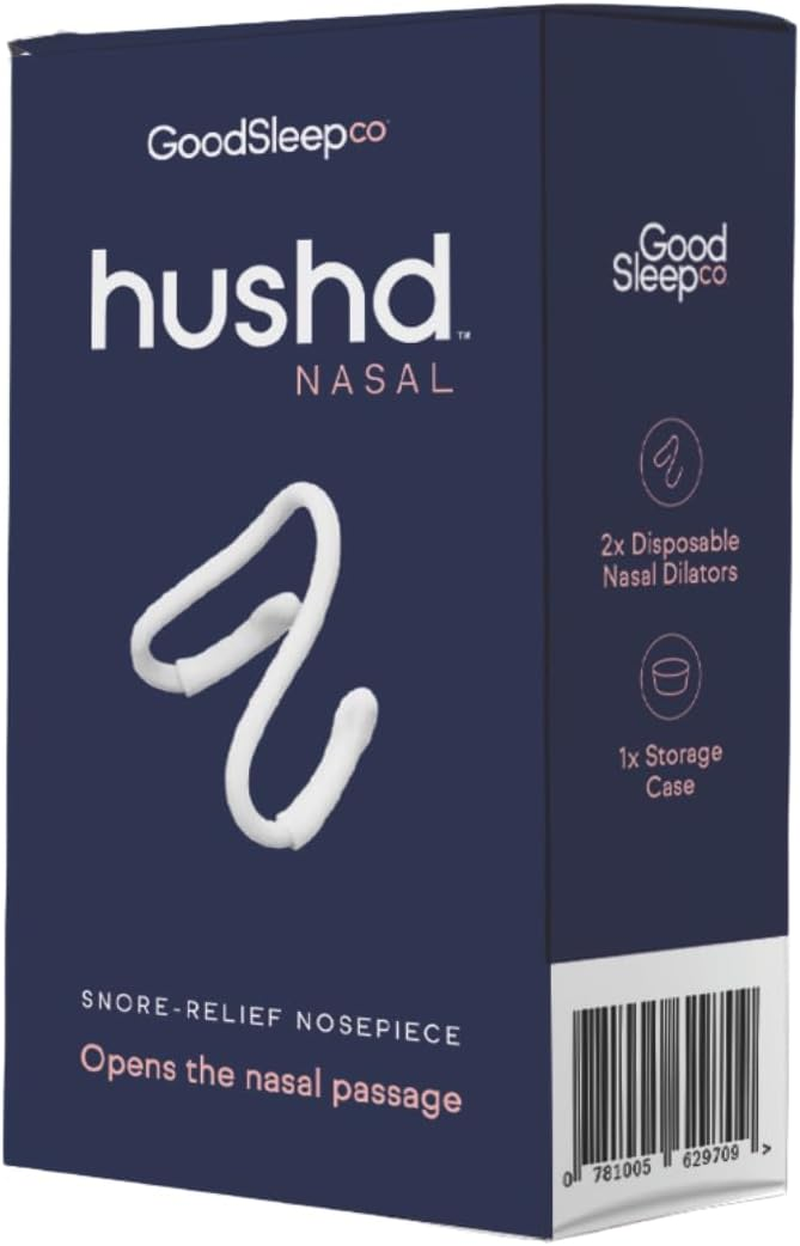 Hushd Nasal Dilator Twin Pack | Opens the Nasal Passage | Adjustable, One Size Fits All | Reduces Snoring | High Comfort | Nasal Opener for Better Breathing & Sleep | anti Snoring