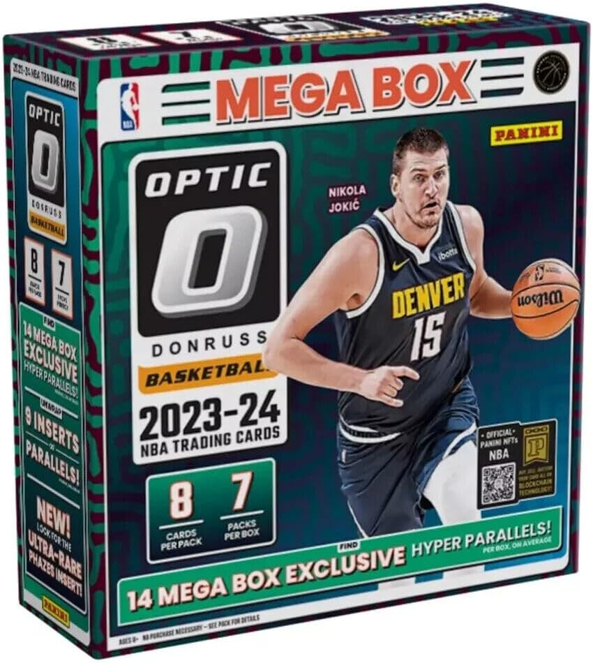 2023-24 Panini Donruss Optic Basketball Mega Box (56 Cards/Box) Hyper Parallels Sealed image number 2