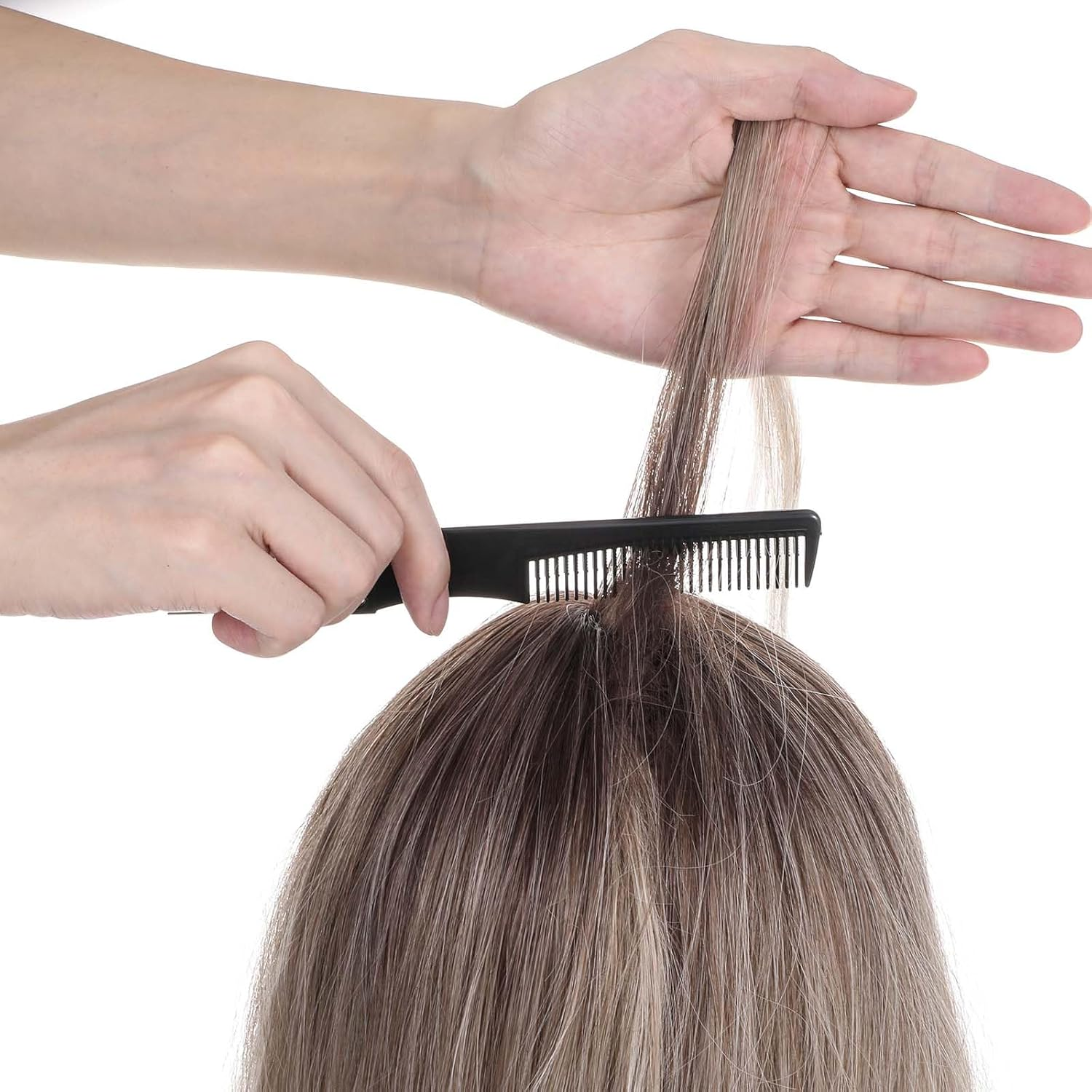 Thinp 3 Packs Comb with Metal Pick,Teasing Comb Pick Comb Lifting Fluffing Comb with 5 Stainless Steel Pins Hair Picks for Women Teasing Comb for Fine Hair Women Most Hair Types(Black) image number 5