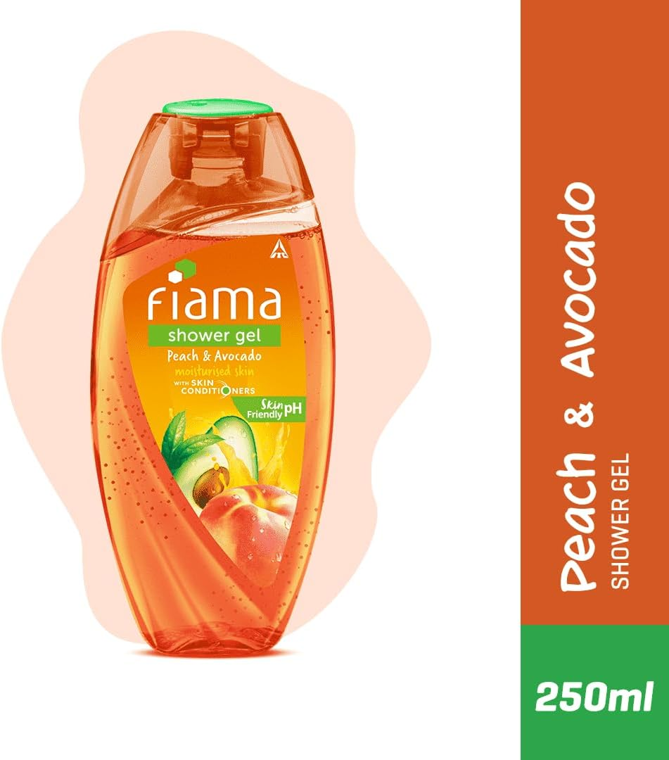 Fiama Shower Gel Peach & Avocado, Body Wash with Skin Conditioners for Soft Moisturised Skin, 250 Ml Bottle image number 2