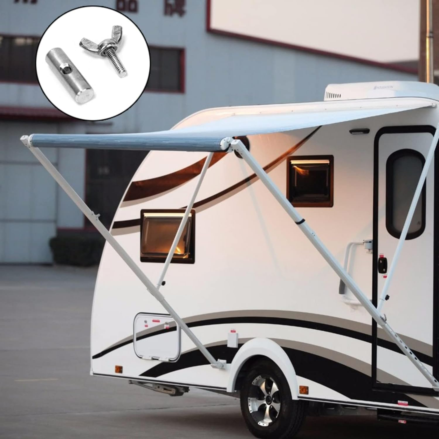 Ruimou 8Pcs Awning Track Stopper, 8Mm Cylindrical Stainless Steel Awning Accessories for Car, RV, Yacht, Outdoor Awning Track(8X25Mm) image number 4