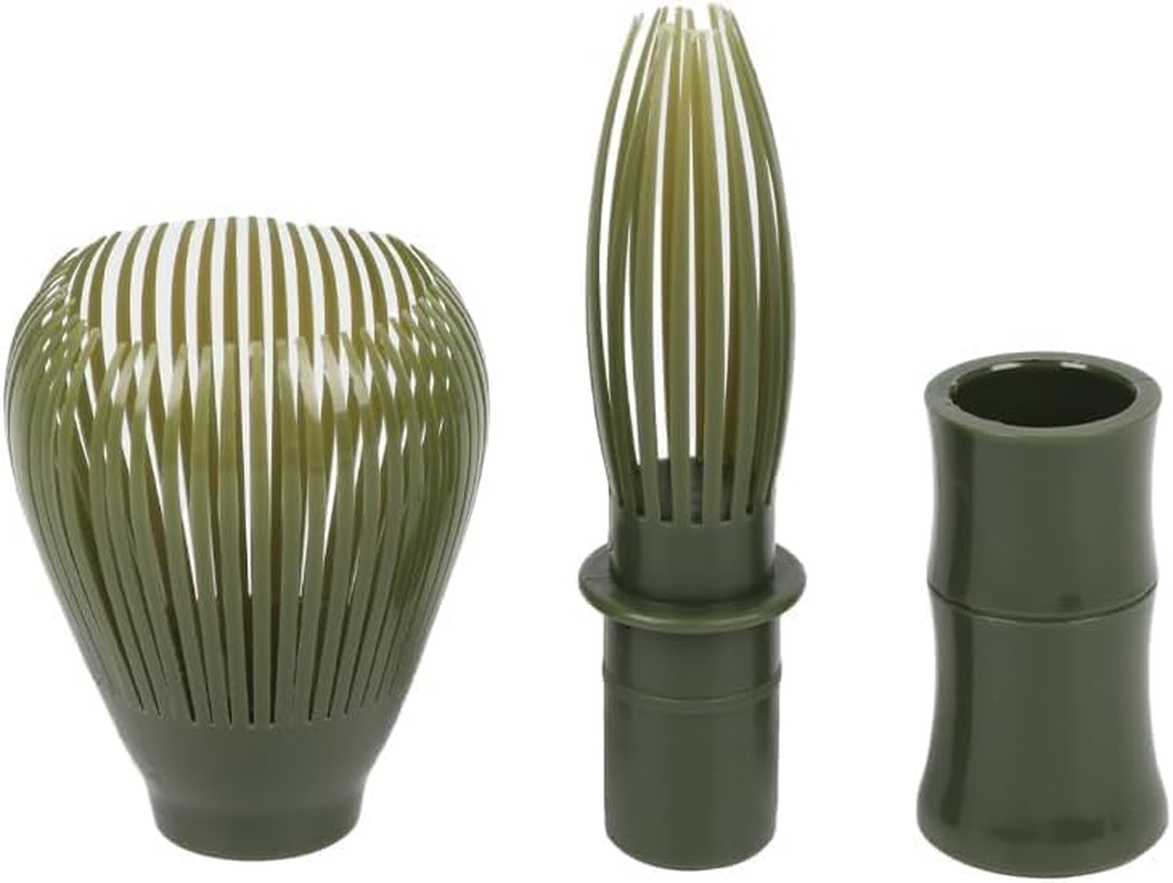 Matcha Whisk Set - Reusable Resin Whisk for Stirring Matcha Powder, Hot Chocolate & Milk Frothing, Easy to Clean Tea Ceremony Tool & Kitchen Gadget (Green) image number 4