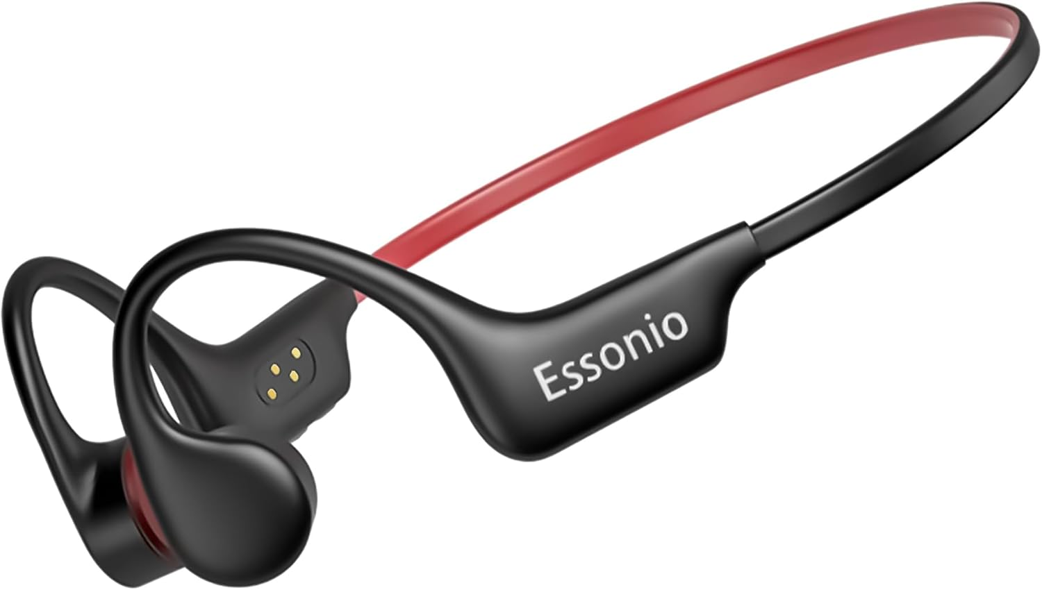 Essonio Ultra-Lightweight (26G) Bone Conduction Headphones for Swimming, IP68 Waterproof MP3 Player with 16GB Storage, Bluetooth 5.3 Open-Ear Headphones, 3D Surround Sound for Running & Sports (Black)