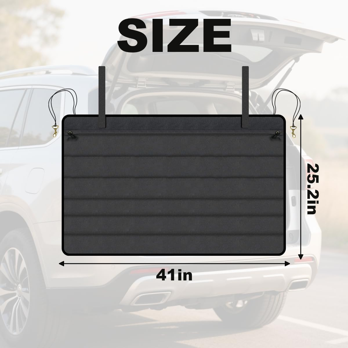 Large Bumper Guard for Cars, 38 X 25 Inch Foldable Vehicle Rear Bumper Cargo Protector Mat Prevent Scratches during Loading & Unloading, Auto Trunk Pad, Universal for SUV Van Truck image number 2