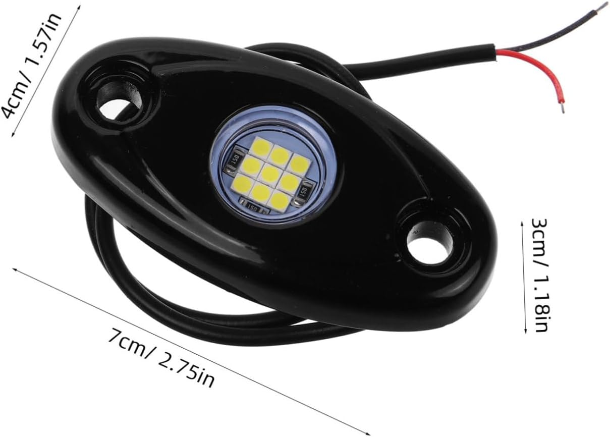 YOSADIER Led Rock Lights Kits for Trucks Suvs Atvs Off-Road Underglow Lighting Kit Aluminum Alloy Drip-Proof Led Underbody Modification Lamp image number 6