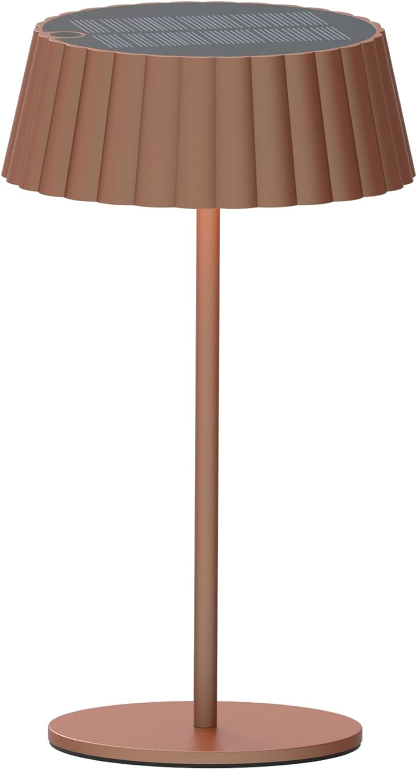 Bold Solar Table Lamp IP44, 2 W/180 Lm 2700 K Rust Red - Solar Lights for Outdoor Use, LED Lamp, Table Lamp Wireless, Warm White CRI 95, LED Touch Switch & Dimmer, Solar & USB-C Charging, 6 Hours Use image number 2