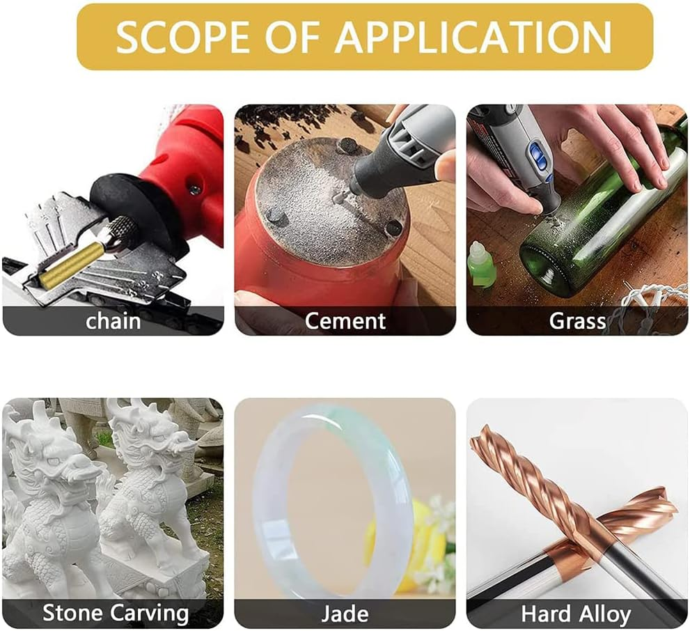 24X 4.0Mm Diamond Chainsaw Sharpener Burr Grinder Chain Saw Drill Bits for Dremel AU image number 4