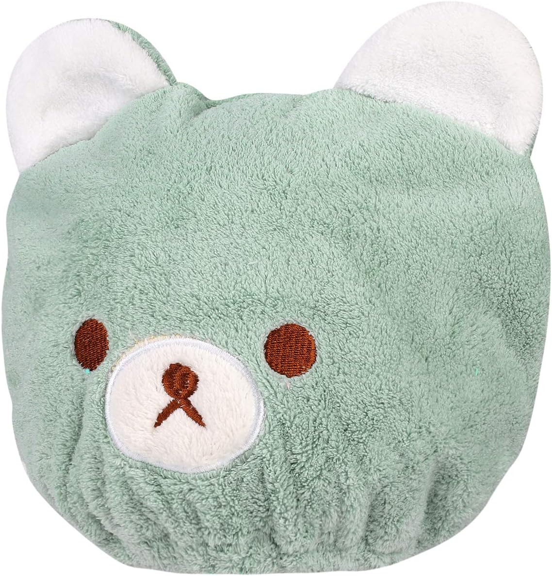 XINCHIA Kids Quick Dry Hair Towel Wrap Cap Cute Cartoon Bear Head Drying Wrap Hat Ultra Absorbent Turban Soft Velvet Bath Shower Sauna Head Towel Drying Cap Hat for Long Short Curly Straight Hair