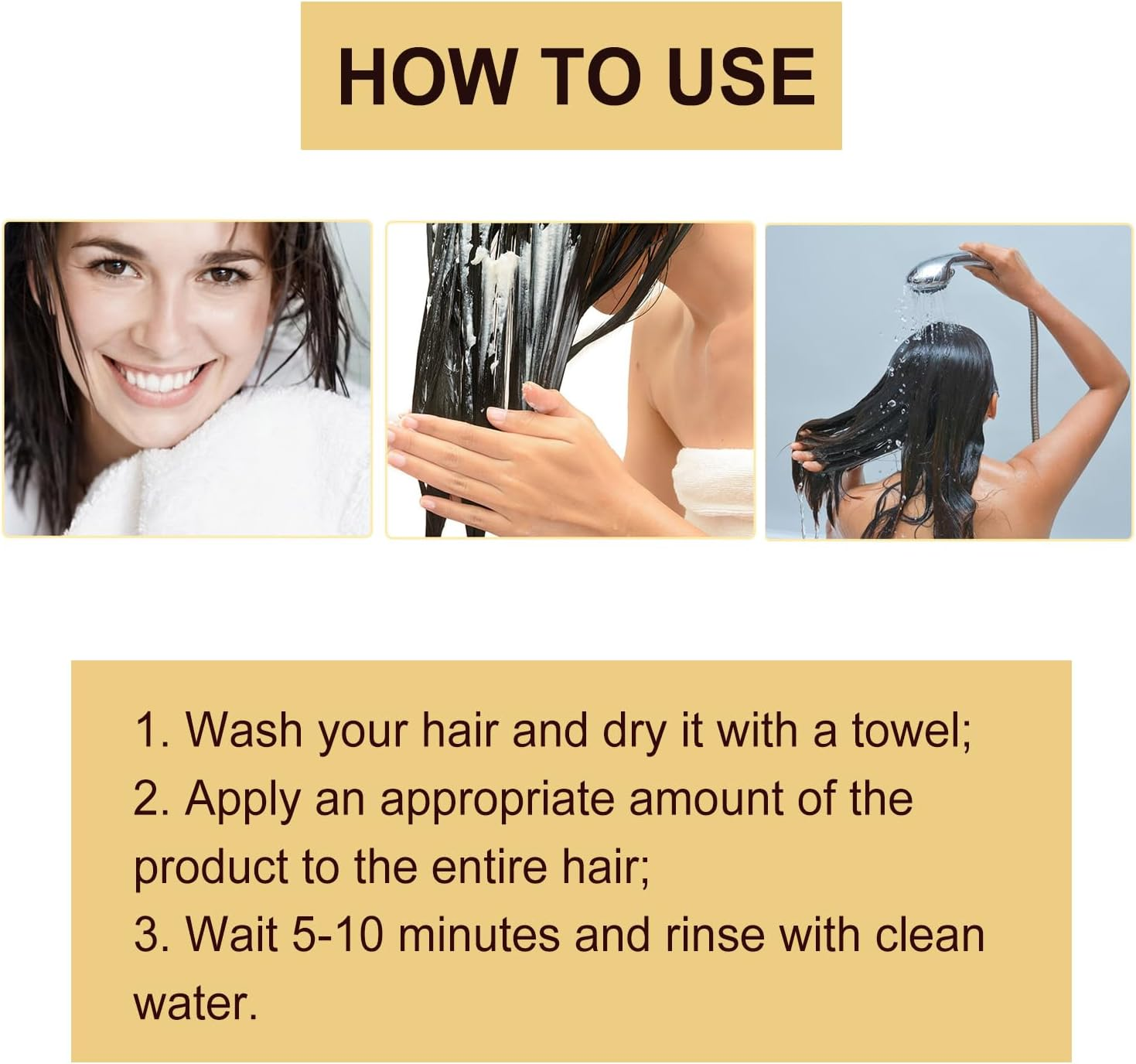 Collagen Hair Mask Deep Repair Moisturizing Hair Treatment Reduce Breakage Strengthen Hair Fibers Control Frizz for Smooth Shiny Hair (3) image number 2