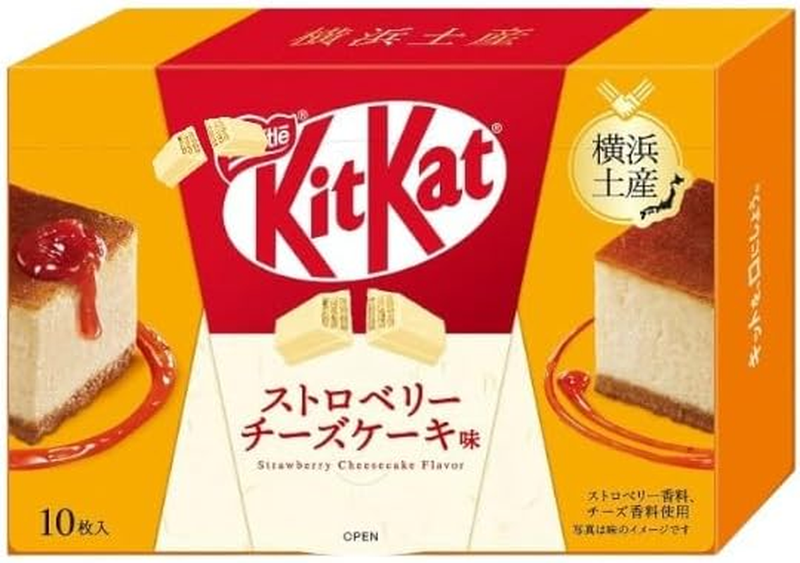 Nestle Yokohama Kit Kat Strawberry Cheesecake, Pack of 10 image number 1
