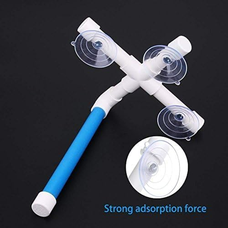 Portable Bird Parrot Stand with 3 Suction Cups,Shower Perch, Toy Holder & Wall-Hanging Platform for Parakeet Play image number 4