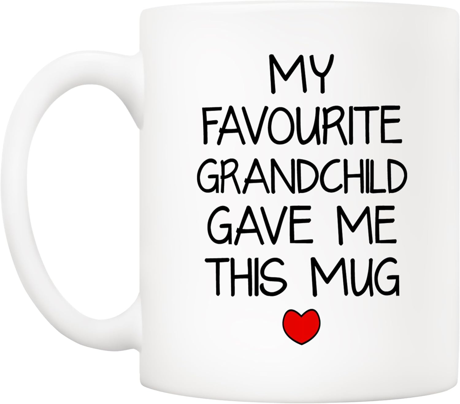5Aup My Favourite Grandchild Gave Me This Mug Christmas, Funny Father'S Day and Mother'S Day Grandad Grandma Cup Gifts from Grandkids, Granddaughter, Grandson, Birthday Ideal for Grandparents 11 Oz