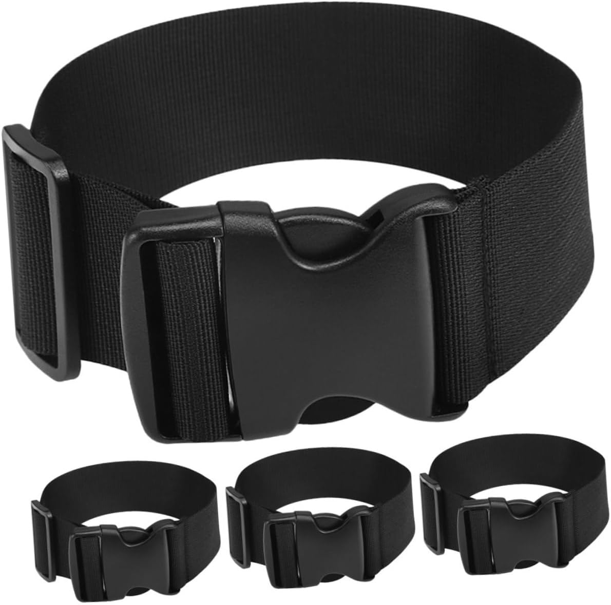 Iplusmile 4Pcs Adjustable Nylon Luggage Buckle Straps Outdoor Travel Suitcase Belts with Snap Clasp for Backpack Tote Bag Security and Extra Bag Attachment image number 2