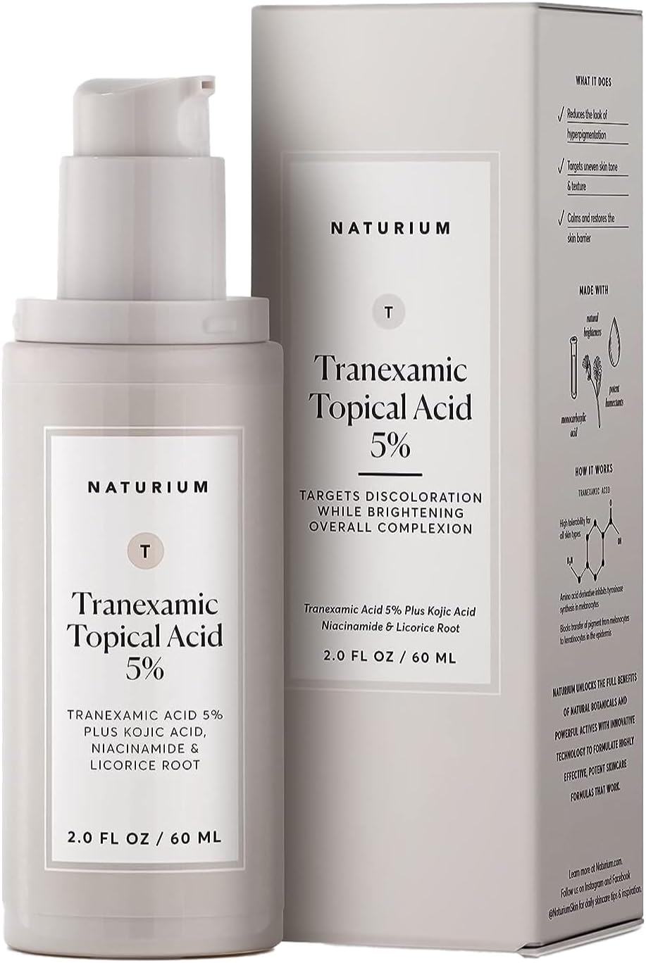 Naturium Tranexamic Topical Acid 5% Jumbo, Face & Skin Care with Kojic Acid, Niacinamide & Licorice Root, 2 Oz image number 4