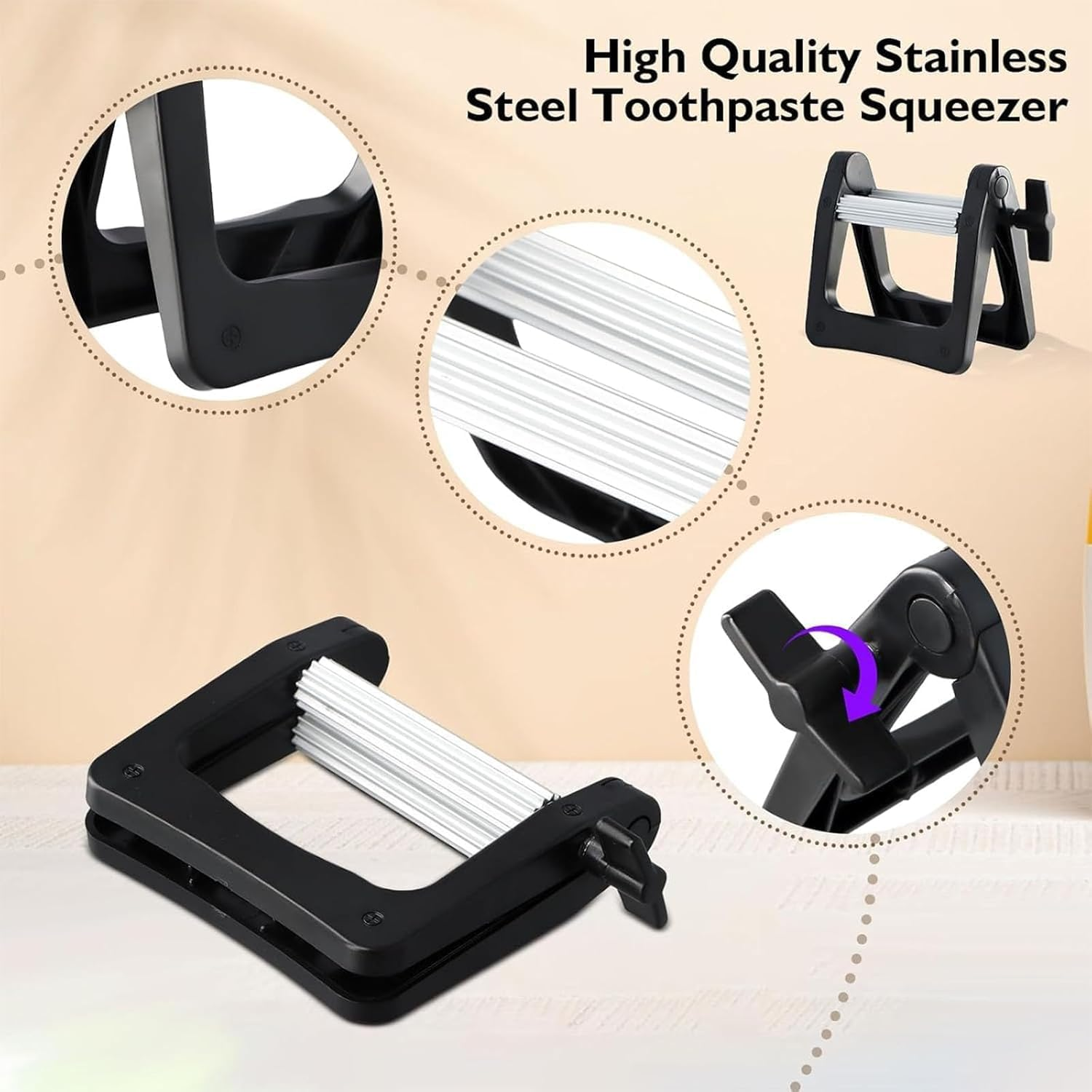 Toothpaste Roller Tube Wringers, 1Pc Aluminum Tube Wringer, Toothpaste Paint Tube Wringers, Metal Toothpaste Tube Squeezer Paint Tube Wringer image number 4