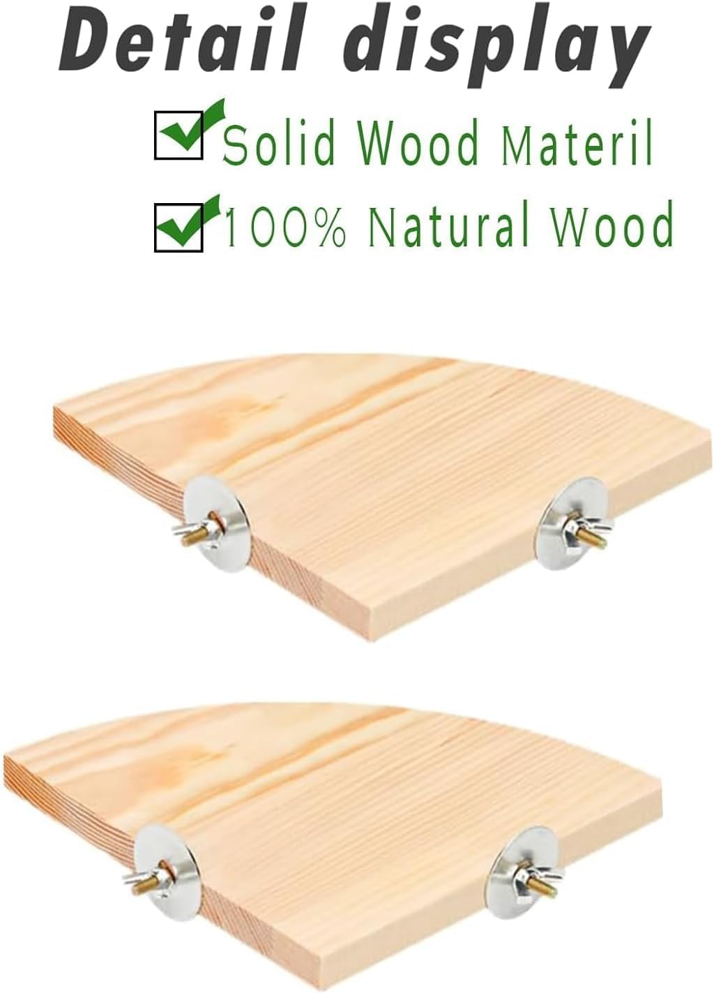 Wooden Bird Perch Platform Stand,2Pcs Fan-Shaped Bird Perch Bird Platform Perch,Wood Bird Perch Stand Platform,Bird Wooden Perch Stand Platform,Bird Perch Platform Stand,Parrot Fan-Shaped Perch Stand image number 4